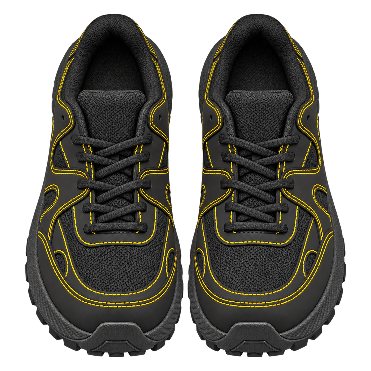 Tennis industrial SHEIN Negro amarillo 5903