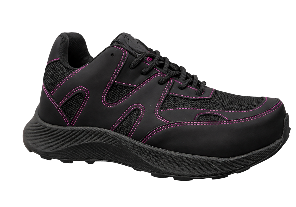 Tenis industriales SHEIN Negro rosa 5903