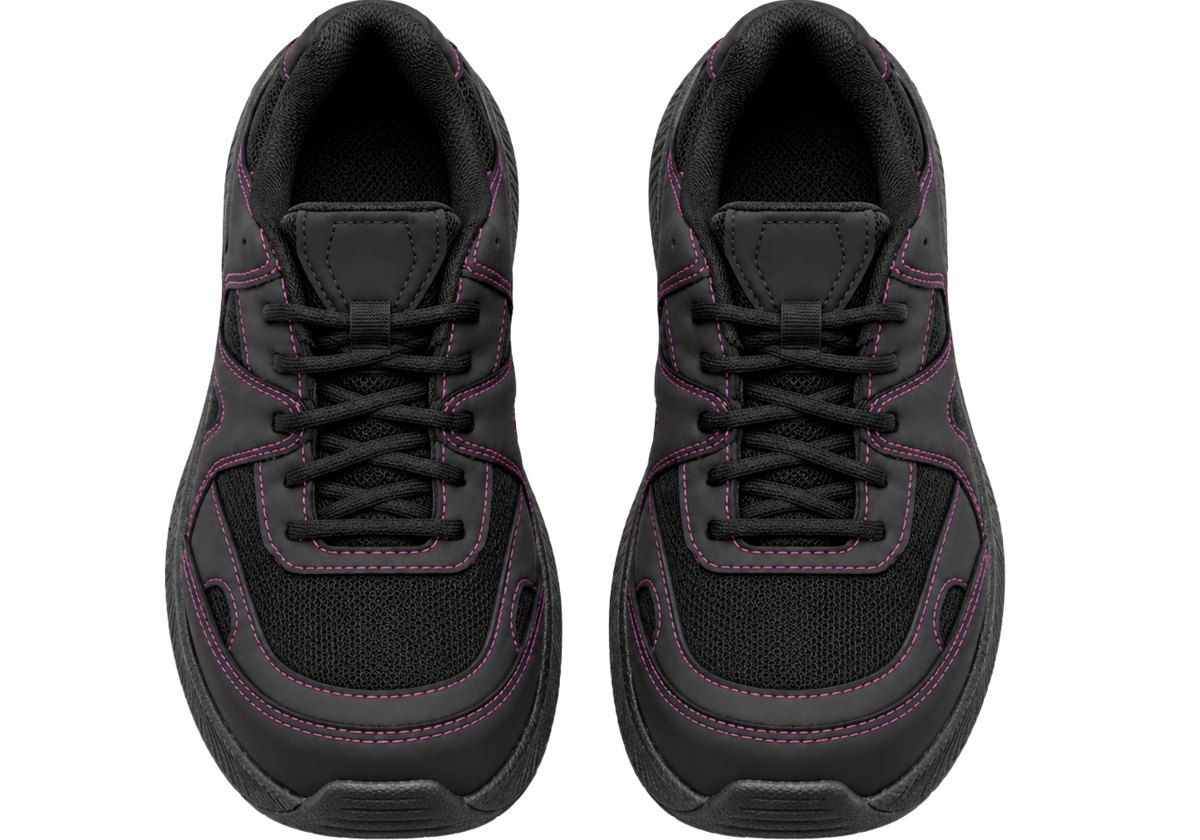Tenis industriales SHEIN Negro rosa 5903